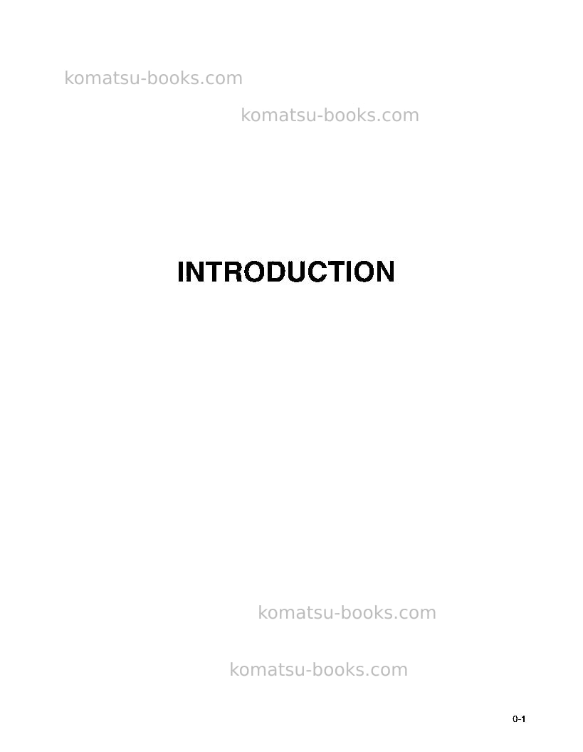 Komatsu pc300hd-6usa-le Operation manual cover Page 4 Komatsu pc300hd-6usa-le Operation manual cover Page 4