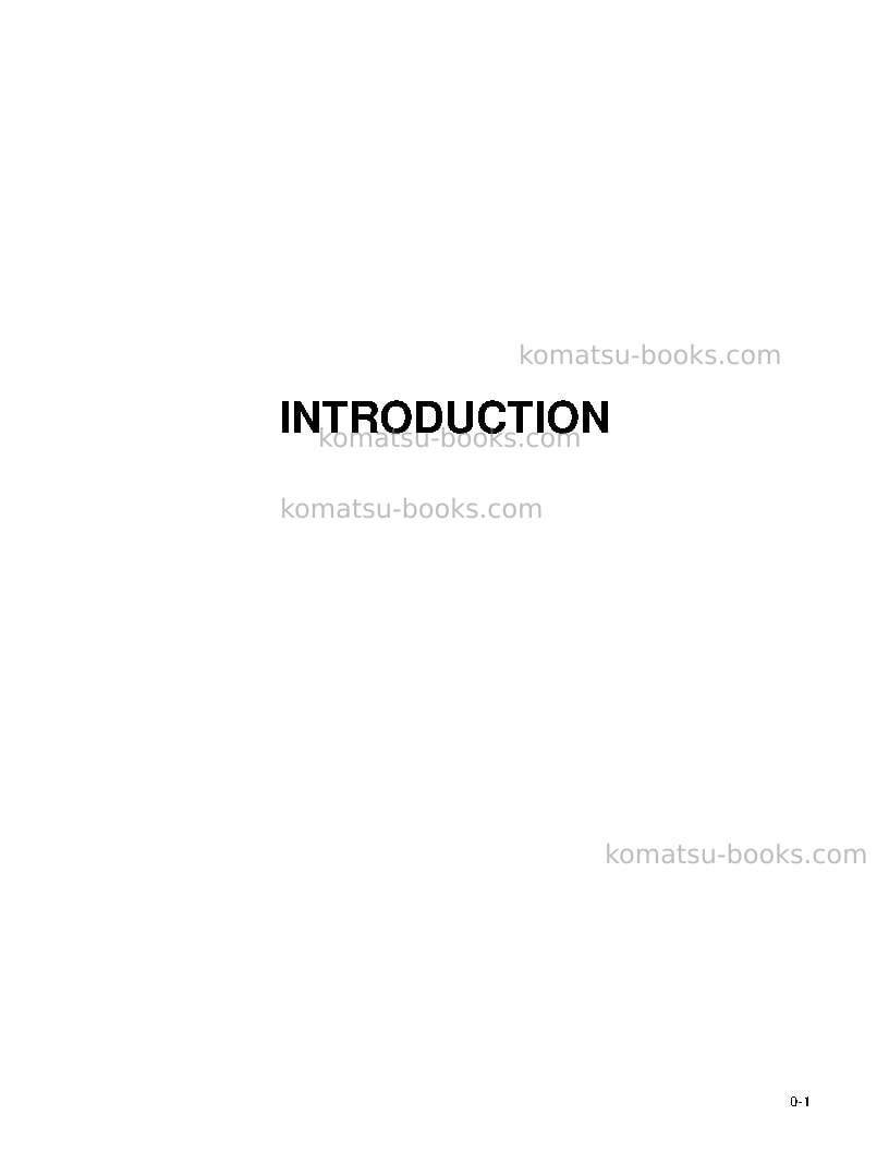 Komatsu pc270lc-6usa-le Operation manual cover Page 4