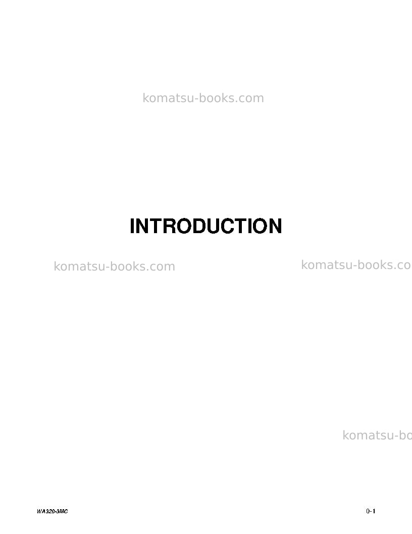 Komatsu wa320-3jpn-mc Operation manual cover Page 4