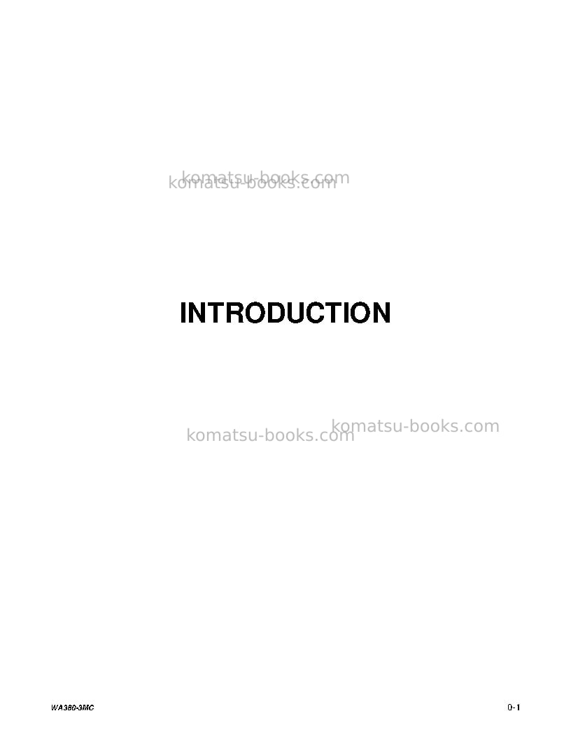 Komatsu wa380-3usa-mc Operation manual cover Page 4