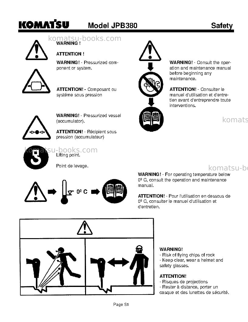Komatsu jpb380usa Operation manual cover Page 4