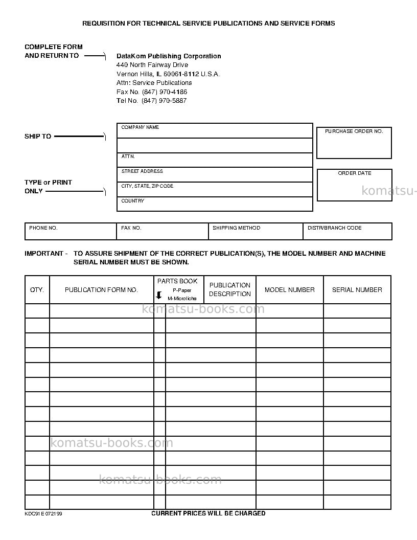 Komatsu pc300ll-6usa Operation manual cover Page 4