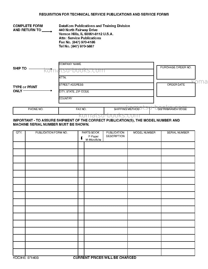 Komatsu wa450-5usa-l Operation manual cover Page 4 Komatsu wa450-5usa-l Operation manual cover Page 4