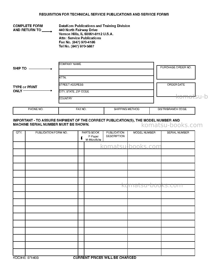 Komatsu wa480-5usa-l Operation manual cover Page 4