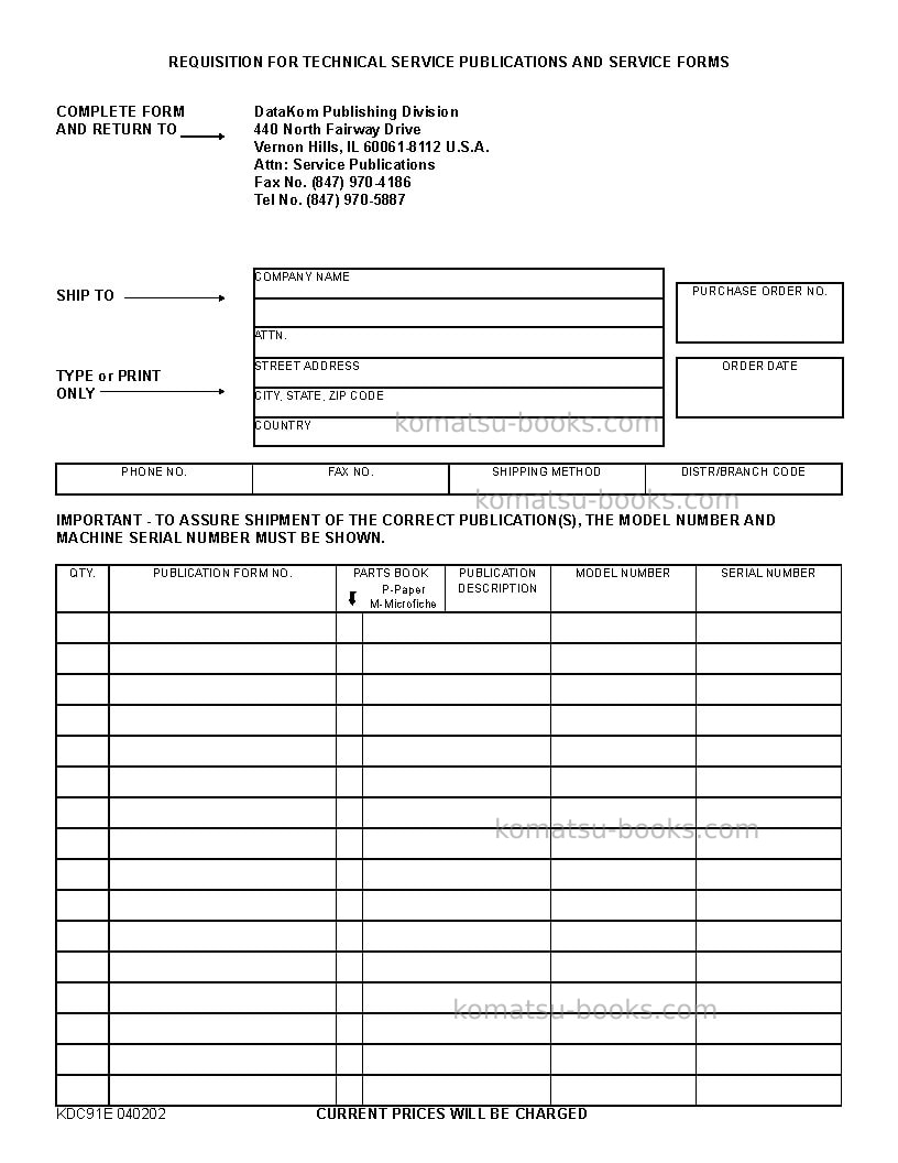 Komatsu wb150-2usa-n Operation manual cover Page 4 Komatsu wb150-2usa-n Operation manual cover Page 4