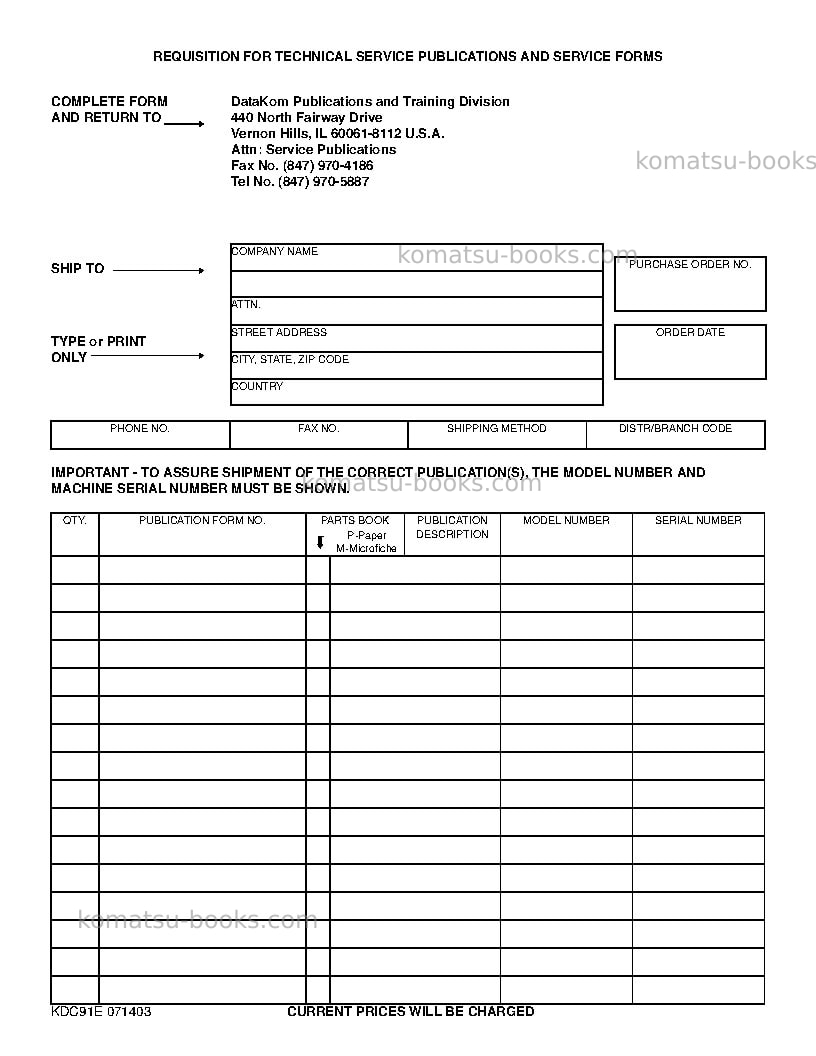 Komatsu wb140ps-2usa-n Operation manual cover Page 4