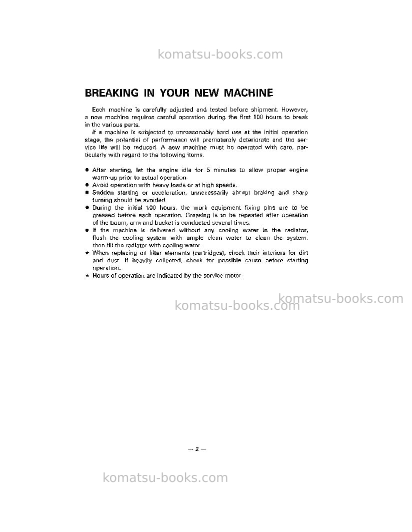 Komatsu pc300hd-5jpn Operation manual cover Page 4 Komatsu pc300hd-5jpn Operation manual cover Page 4