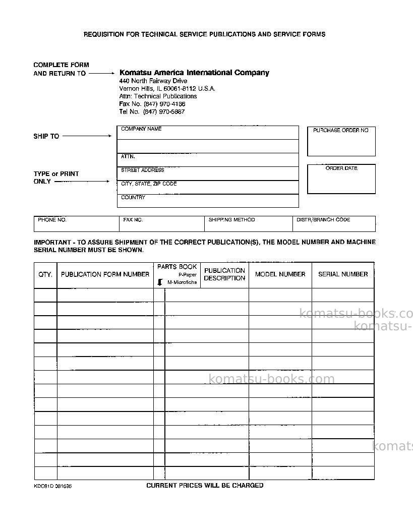Komatsu pc400hd-6usa-lc Operation manual cover Page 4 Komatsu pc400hd-6usa-lc Operation manual cover Page 4