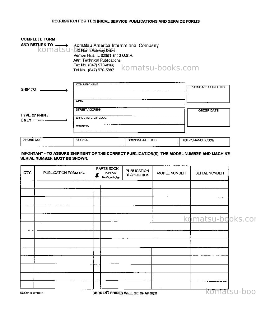 Komatsu wa120-1usa-lc Operation manual cover Page 4 Komatsu wa120-1usa-lc Operation manual cover Page 4