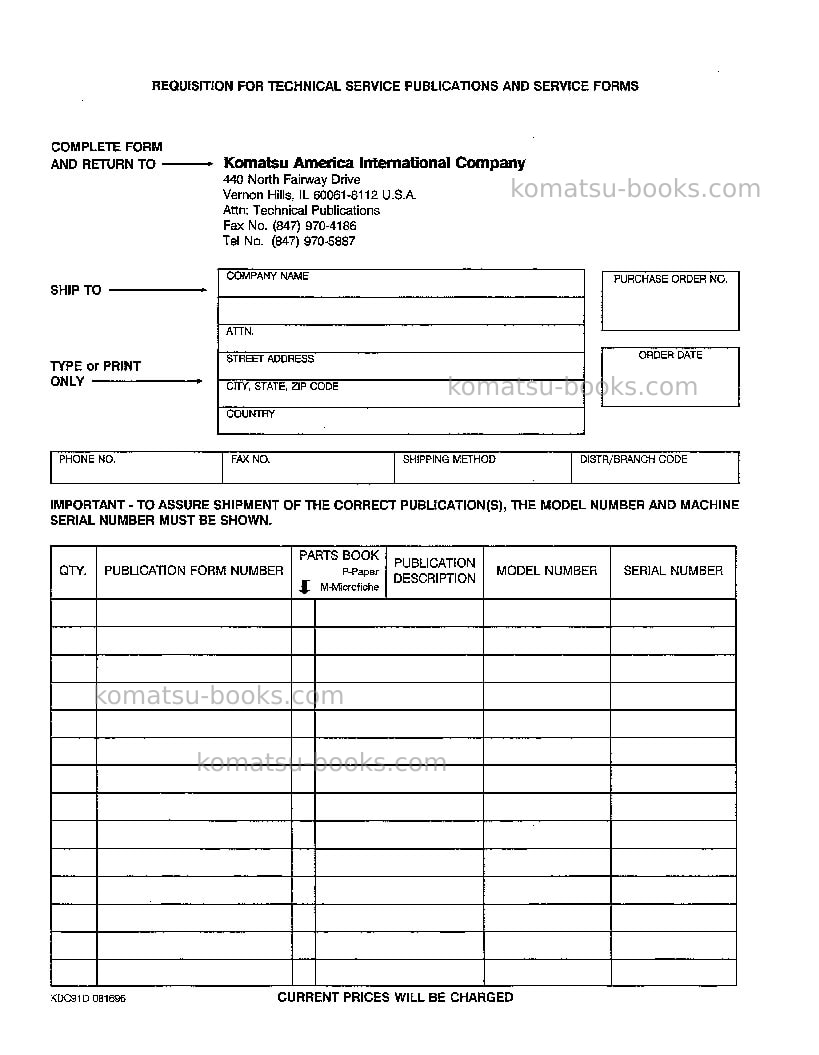 Komatsu wa180-1usa-lc Operation manual cover Page 4