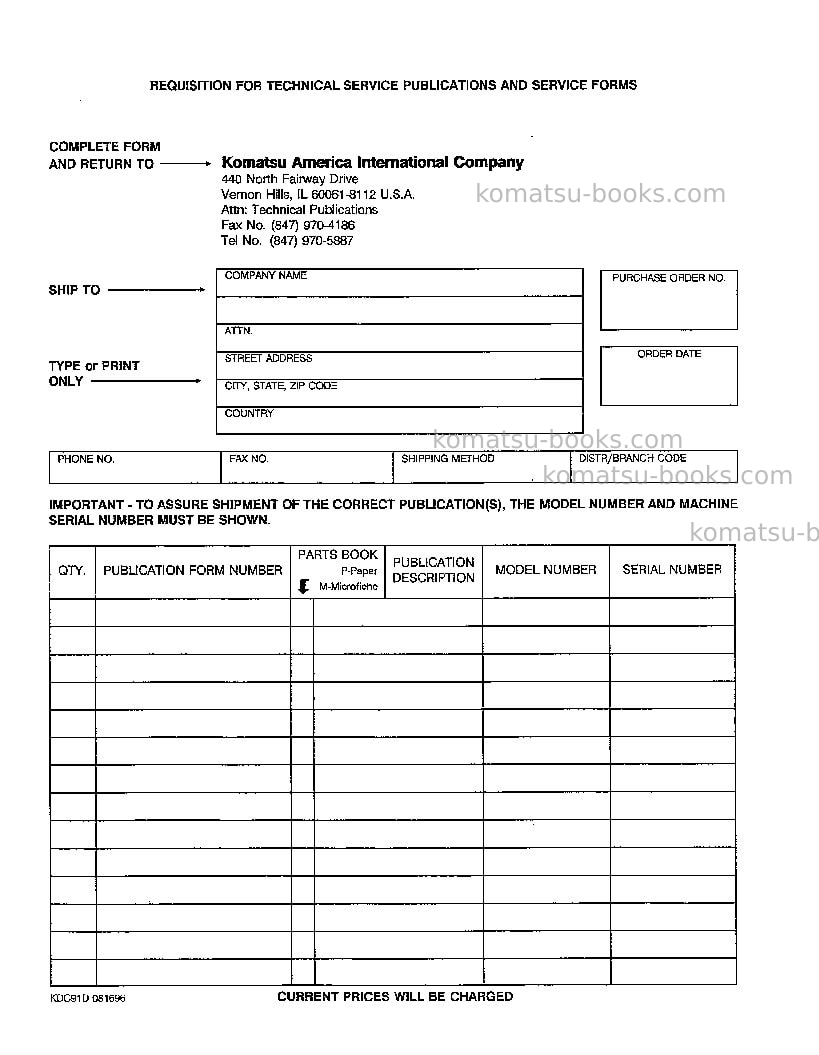 Komatsu wa250-1usa-lc Operation manual cover Page 4