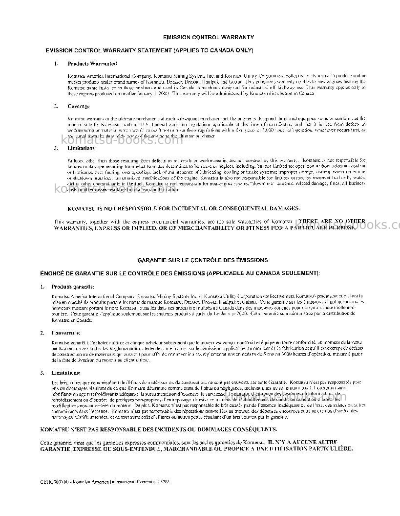 Komatsu pc128uu-1jpn Operation manual cover Page 4 Komatsu pc128uu-1jpn Operation manual cover Page 4