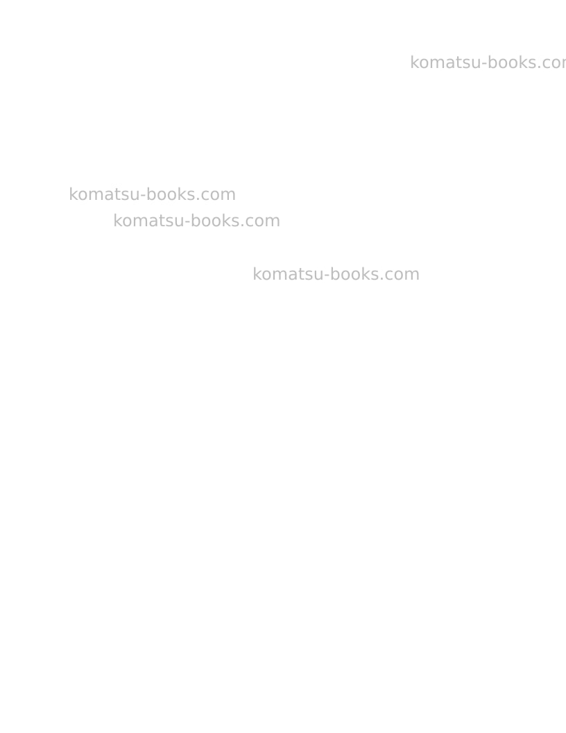 Komatsu wb97s-5ita Operation manual cover Page 4 Komatsu wb97s-5ita Operation manual cover Page 4