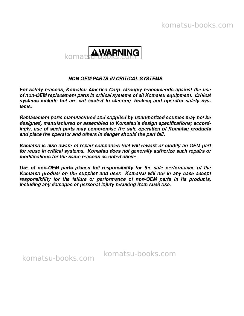 Komatsu 830e-1usa-ac Operation manual cover Page 4