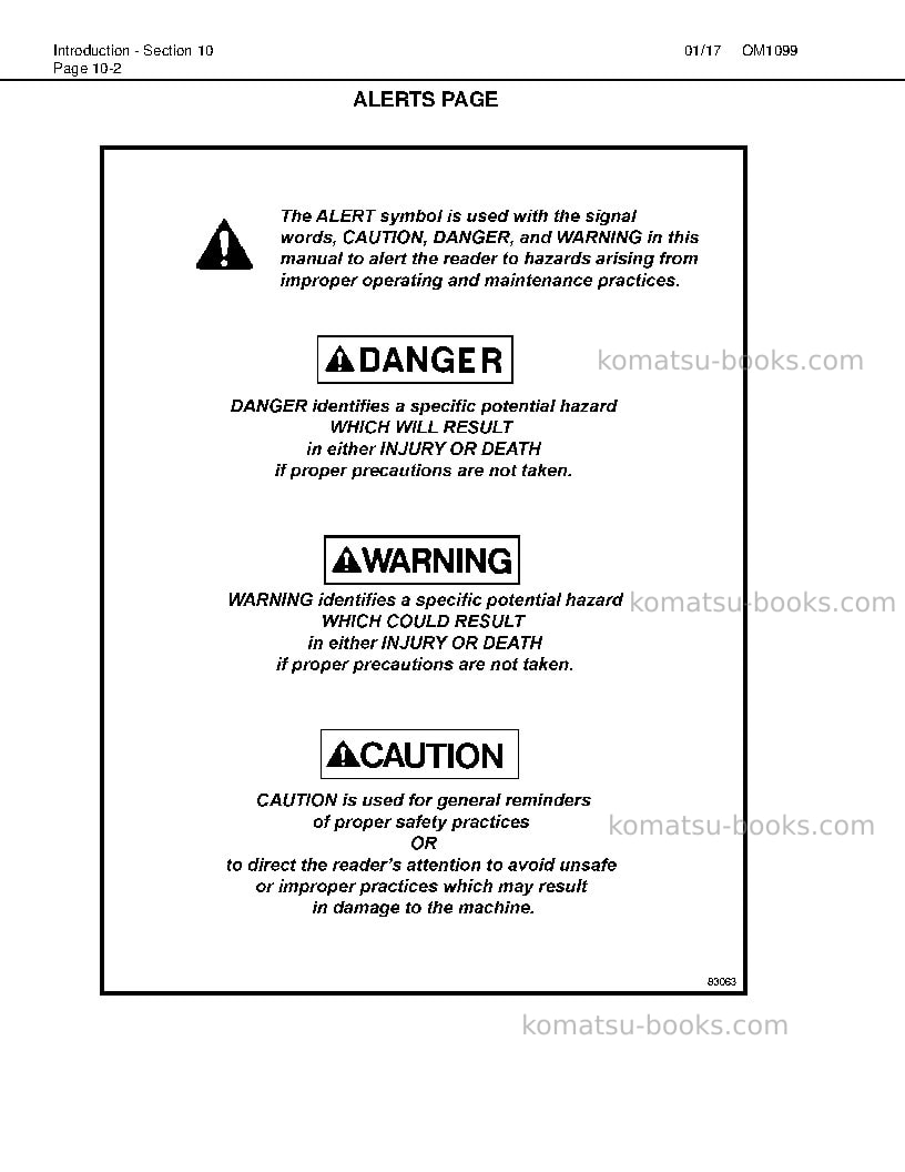 Komatsu 830e-1usa-ac Operation manual cover Page 4 Komatsu 830e-1usa-ac Operation manual cover Page 4