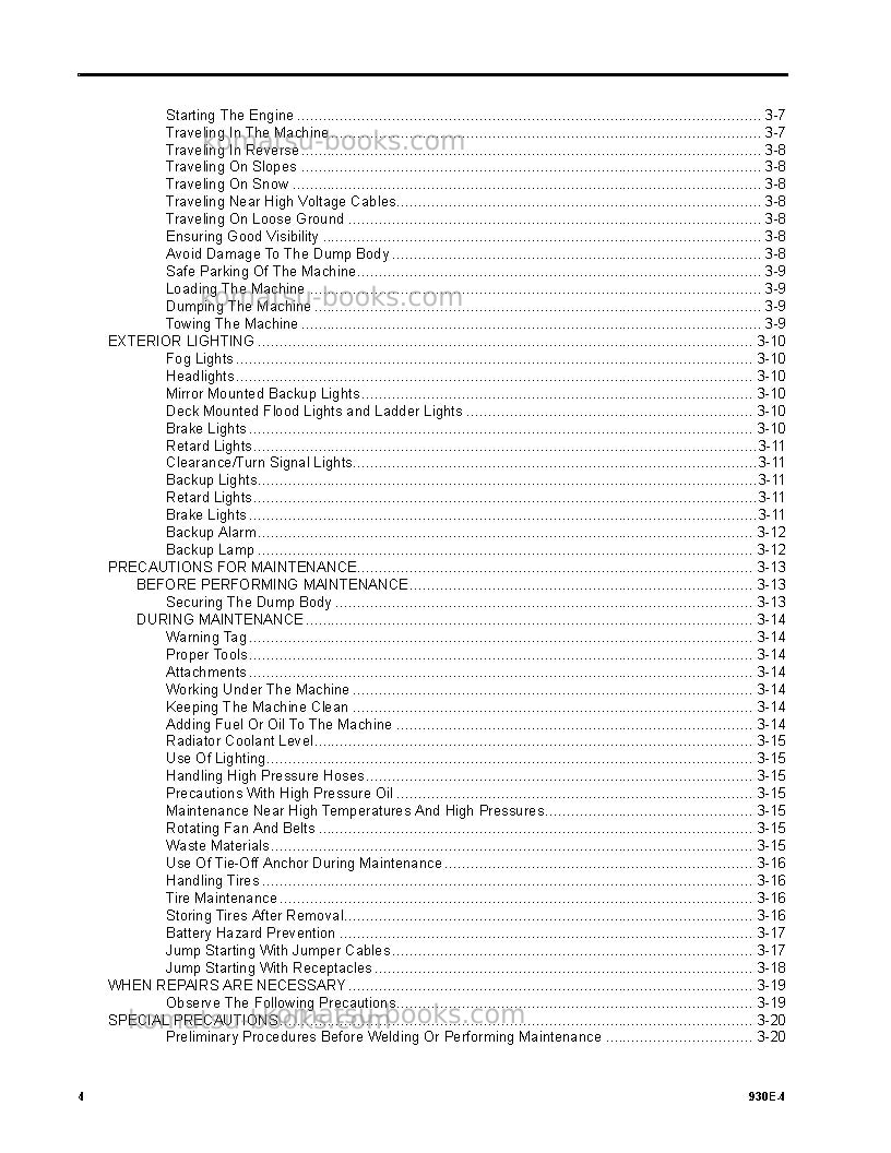Komatsu 930e-4usa Operation manual cover Page 4 Komatsu 930e-4usa Operation manual cover Page 4
