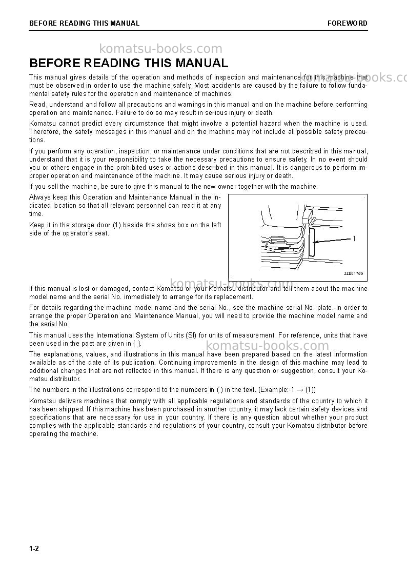 Komatsu wa500-8usa Operation manual cover Page 4 Komatsu wa500-8usa Operation manual cover Page 4