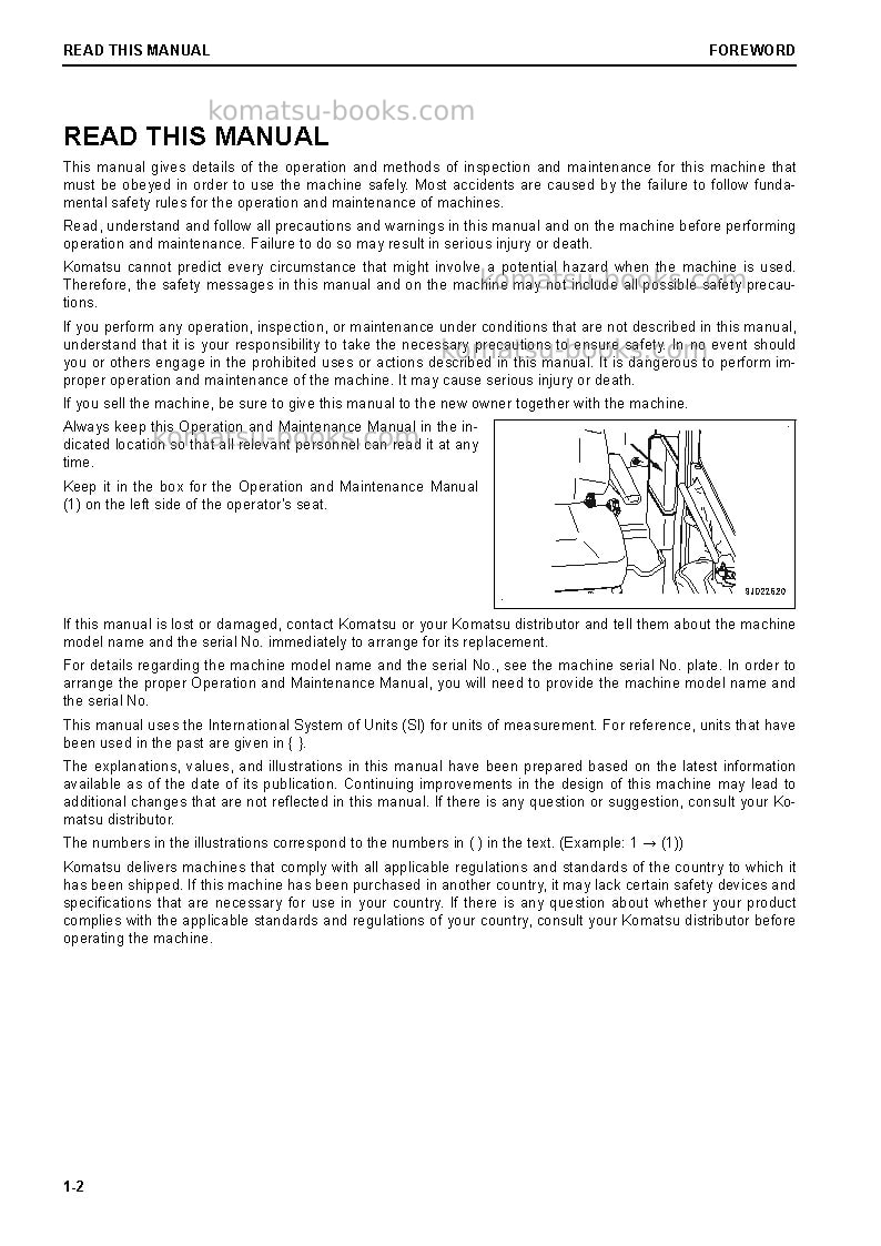 Komatsu wa320-8usa Operation manual cover Page 4 Komatsu wa320-8usa Operation manual cover Page 4