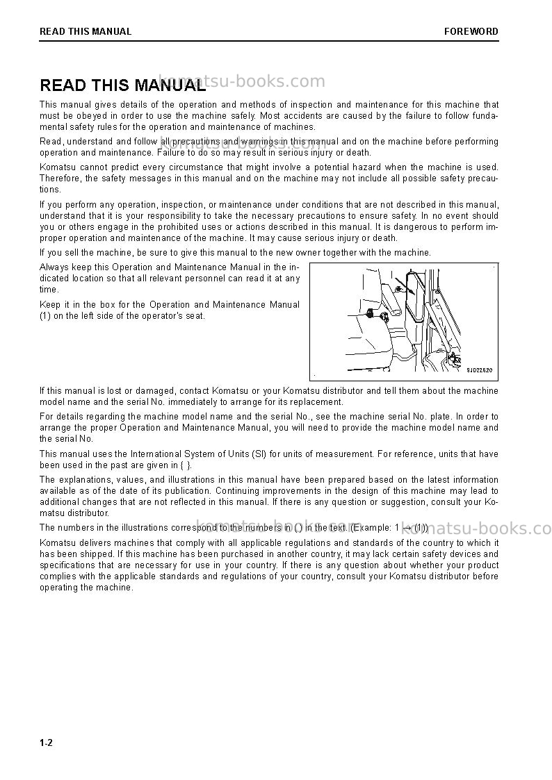 Komatsu wa270-8usa Operation manual cover Page 4
