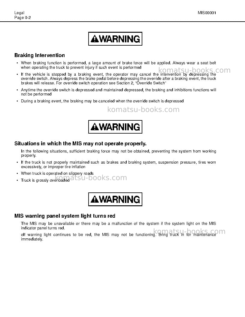 Komatsu 860e-1usa-k Operation manual cover Page 4