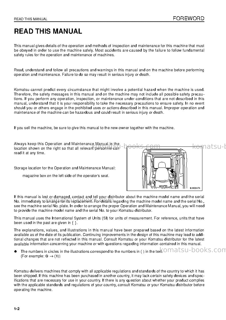 Komatsu pc350lc-8usa-m0 Operation manual cover Page 4