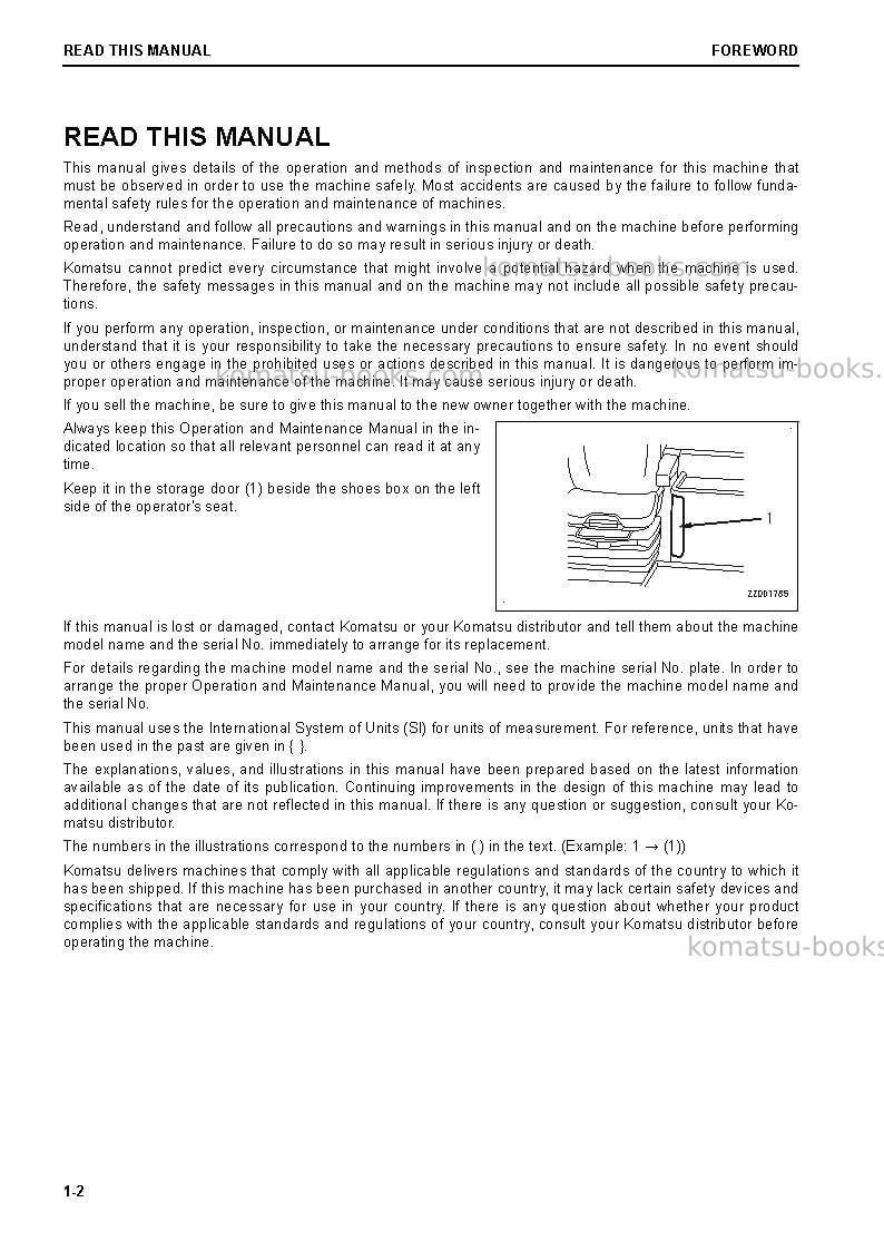 Komatsu wa480-8usa Operation manual cover Page 4 Komatsu wa480-8usa Operation manual cover Page 4