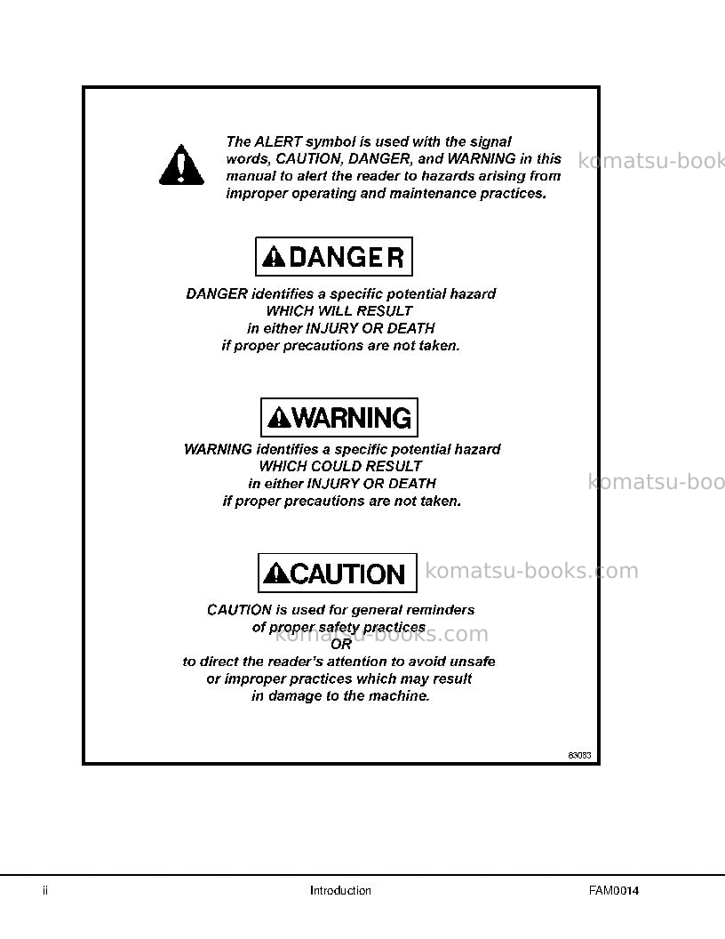 Komatsu hd1500-7usa Field assembly manual cover Page 4