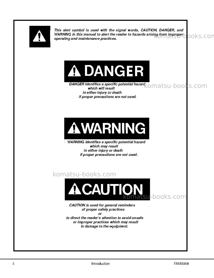 Komatsu 830e-1usa-ac Field assembly manual cover Page 4 Komatsu 830e-1usa-ac Field assembly manual cover Page 4