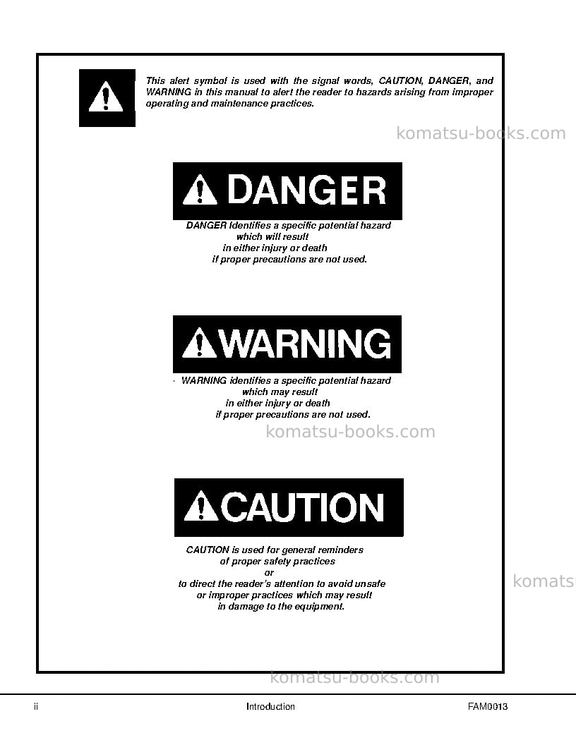 Komatsu 930e-4usa Field assembly manual cover Page 4