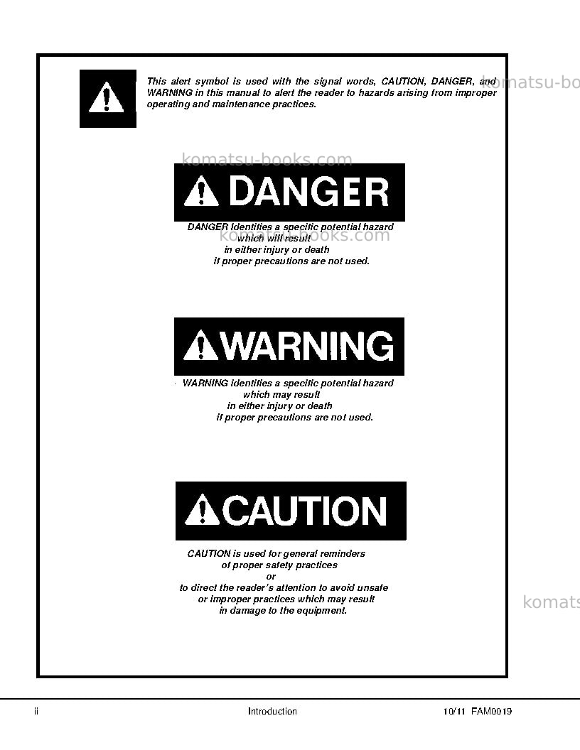 Komatsu 830e-1usa-ac Field assembly manual cover Page 4 Komatsu 830e-1usa-ac Field assembly manual cover Page 4