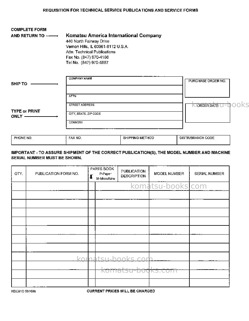Komatsu wa450-3usa-l Repair & maintenance cover Page 4