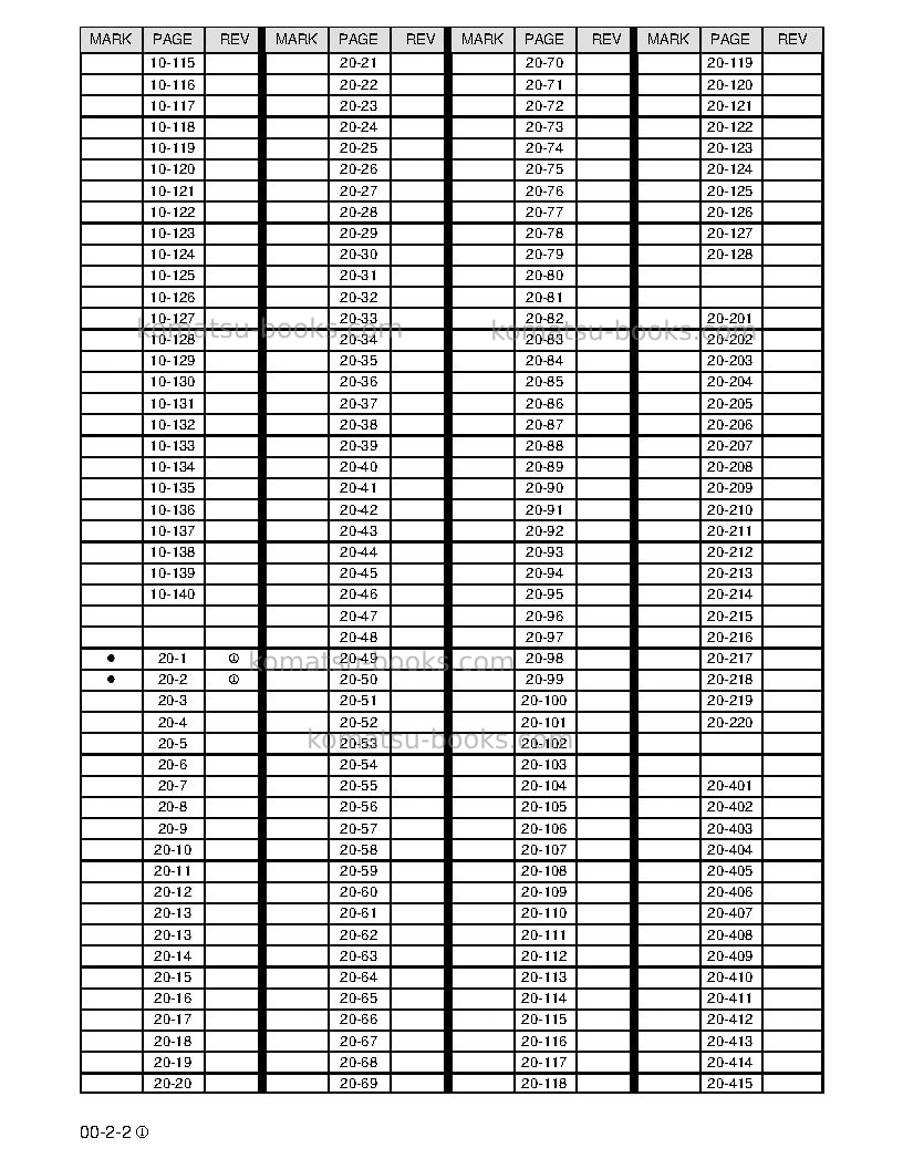 Komatsu wa180l-3jpn Repair & maintenance cover Page 4 Komatsu wa180l-3jpn Repair & maintenance cover Page 4