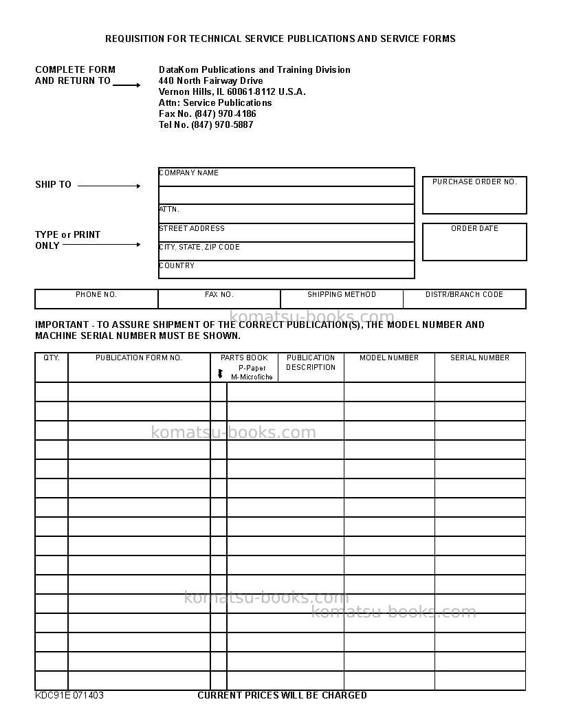 Komatsu 150fa Repair & maintenance cover Page 4