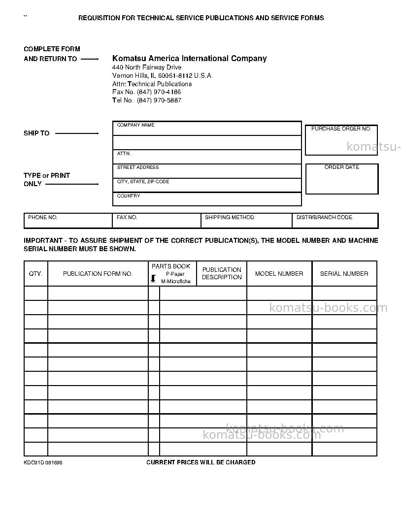 Komatsu wa120-3usa-l Repair & maintenance cover Page 4