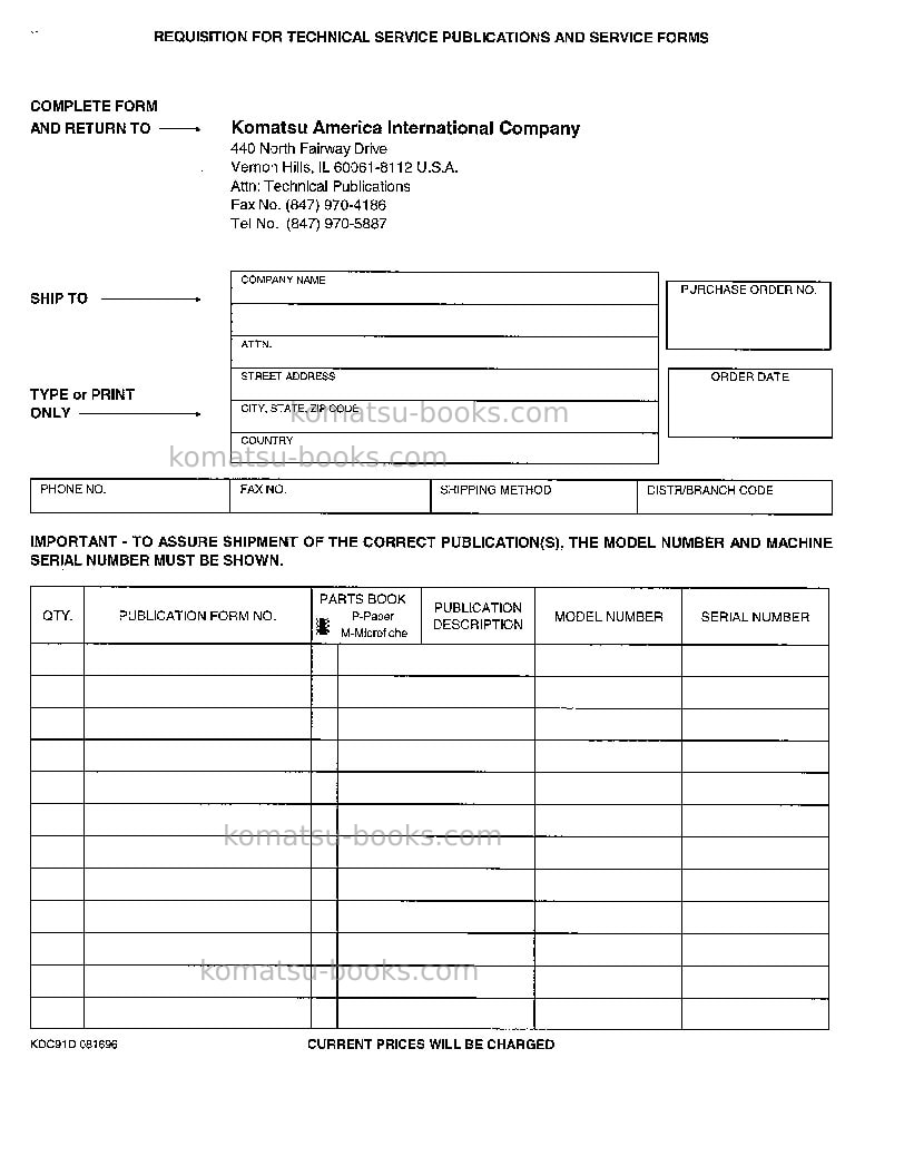 Komatsu wa900-1usa-lc Repair & maintenance cover Page 4