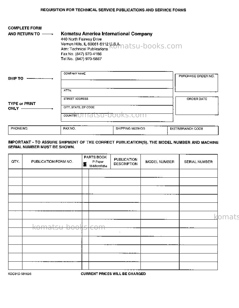 Komatsu wa800-2usa-lc Repair & maintenance cover Page 4