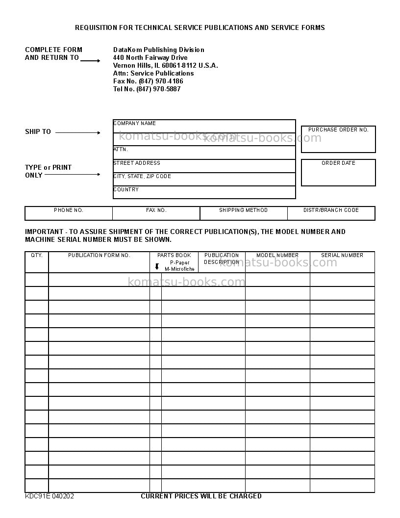 Komatsu pc400hd-6usa-lk Repair & maintenance cover Page 4