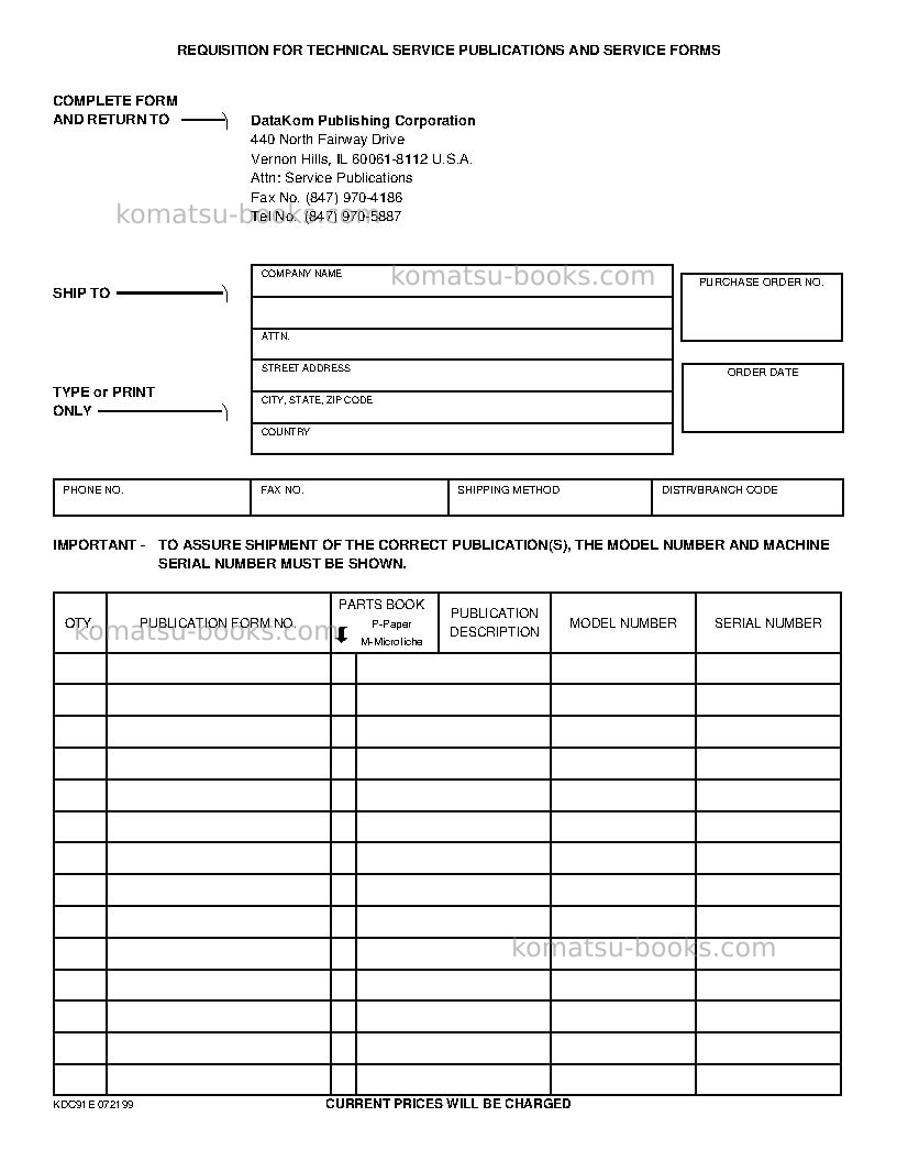 Komatsu wa180-3usa-mc Repair & maintenance cover Page 4