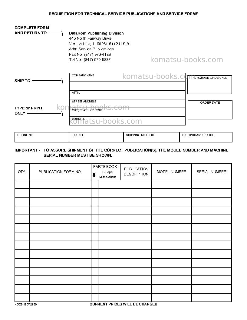 Komatsu wa600-3usa-lk Repair & maintenance cover Page 4