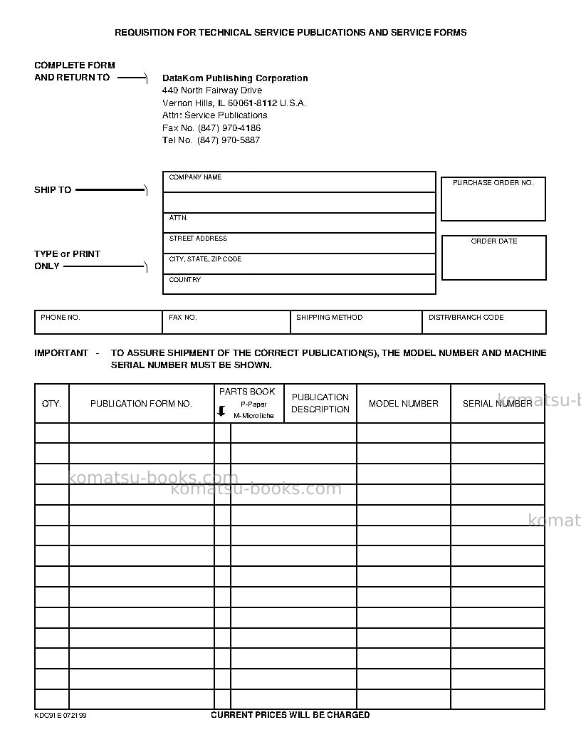 Komatsu pw400mh-6usa Repair & maintenance cover Page 4