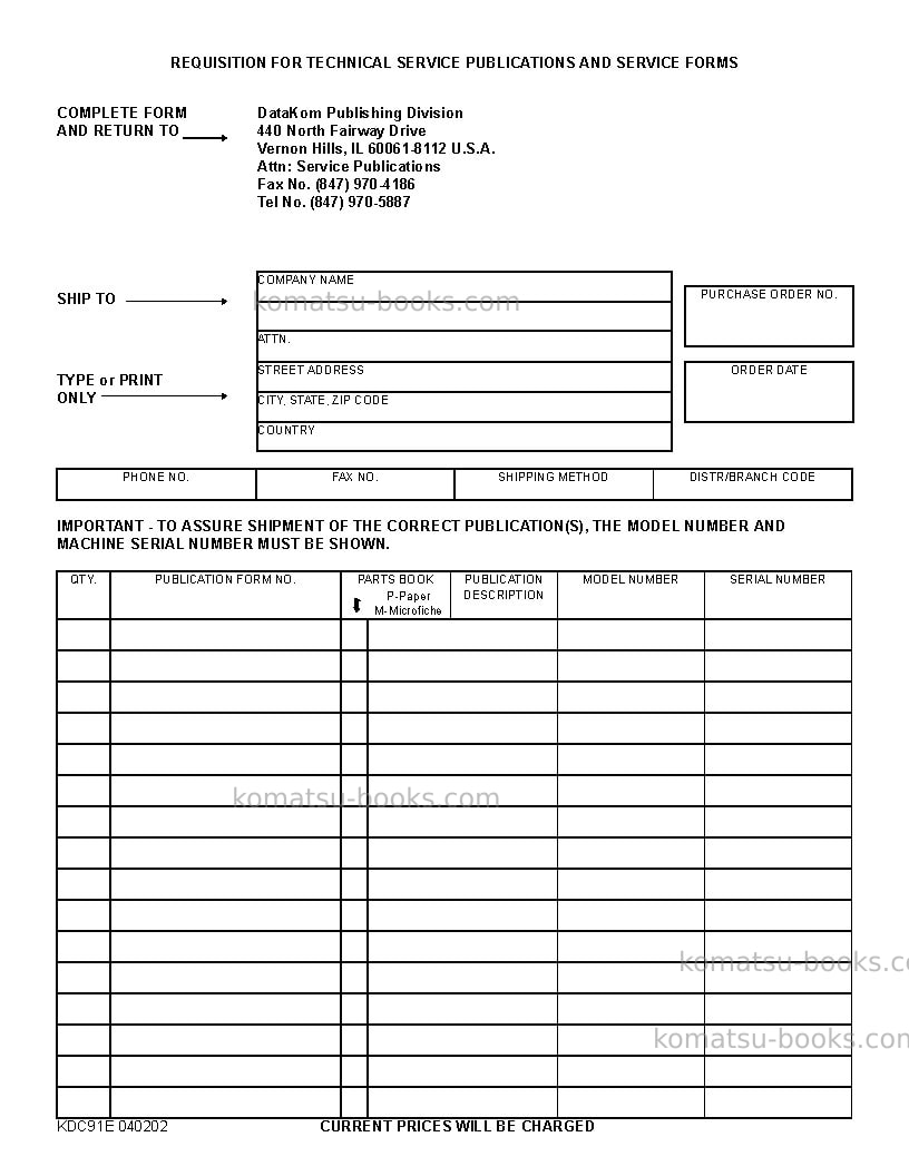 Komatsu wb150aws-2usa-n Repair & maintenance cover Page 4