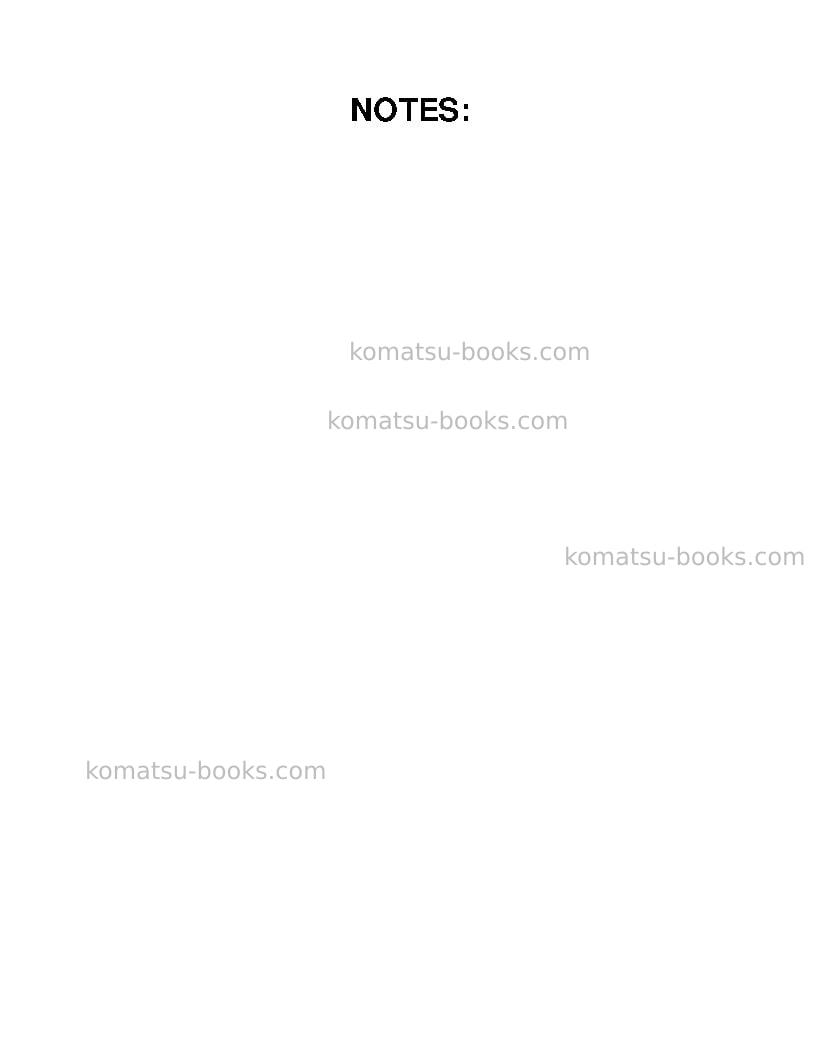 Komatsu 830eusa Repair & maintenance cover Page 4