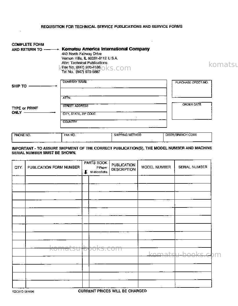 Komatsu wa250-1usa-lc Repair & maintenance cover Page 4