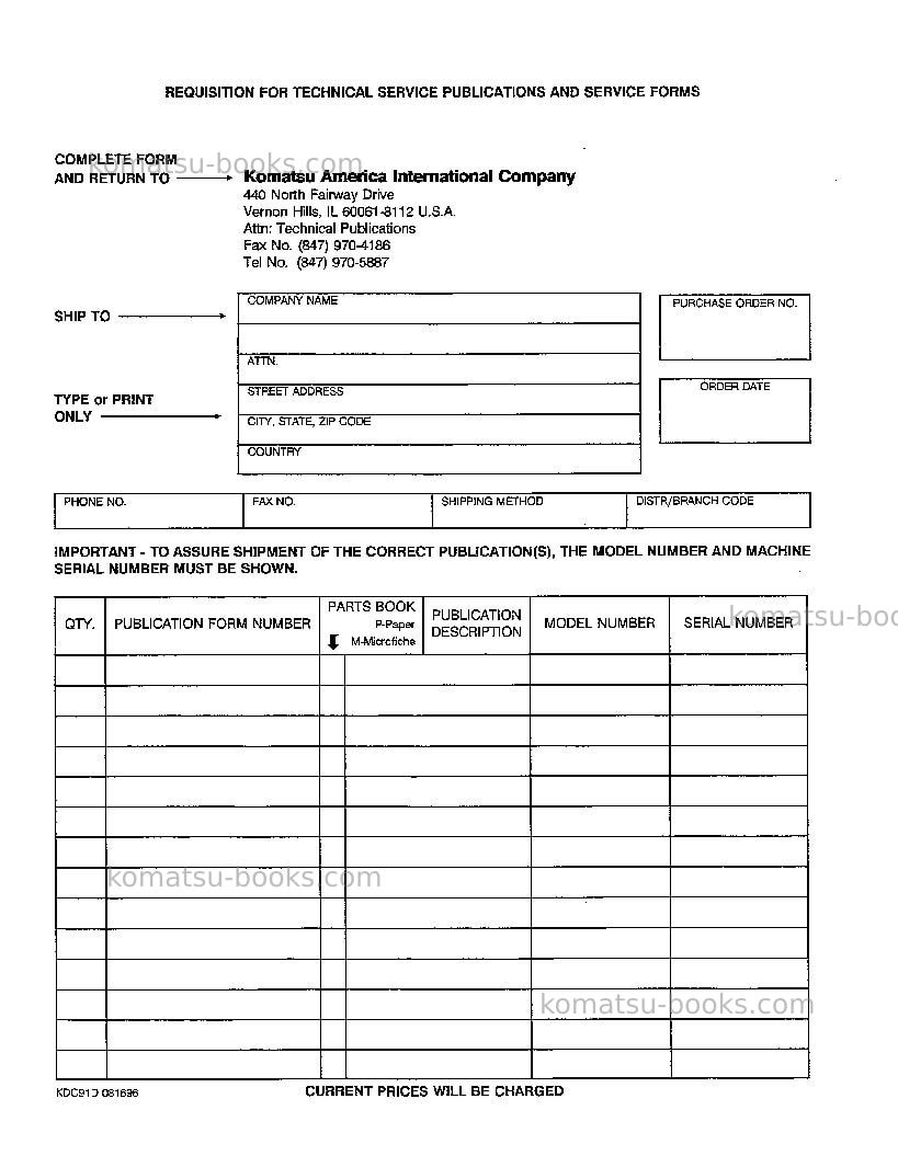 Komatsu wa450-2usa Repair & maintenance cover Page 4