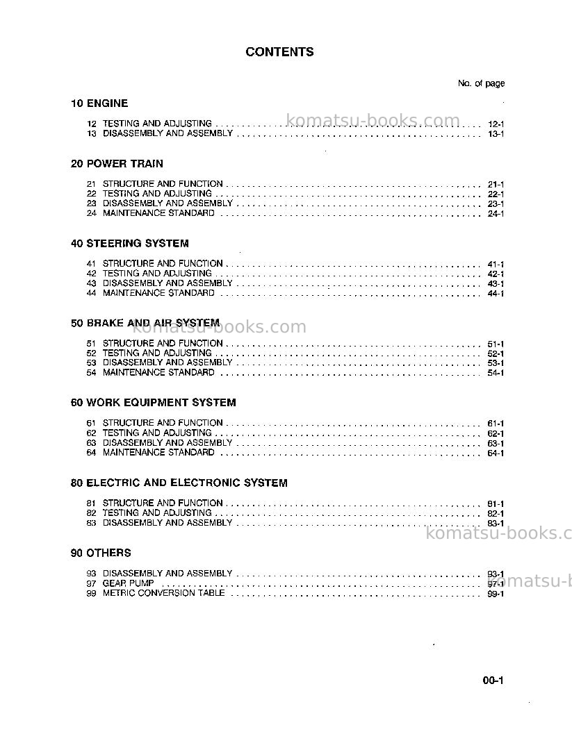 Komatsu wa420-1jpn-lc Repair & maintenance cover Page 4