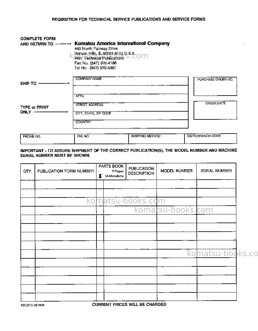 Komatsu wa500-1usa-l Repair & maintenance cover Page 4