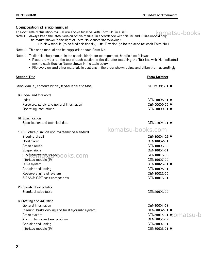 Komatsu 960e-1usa-k Repair & maintenance cover Page 4