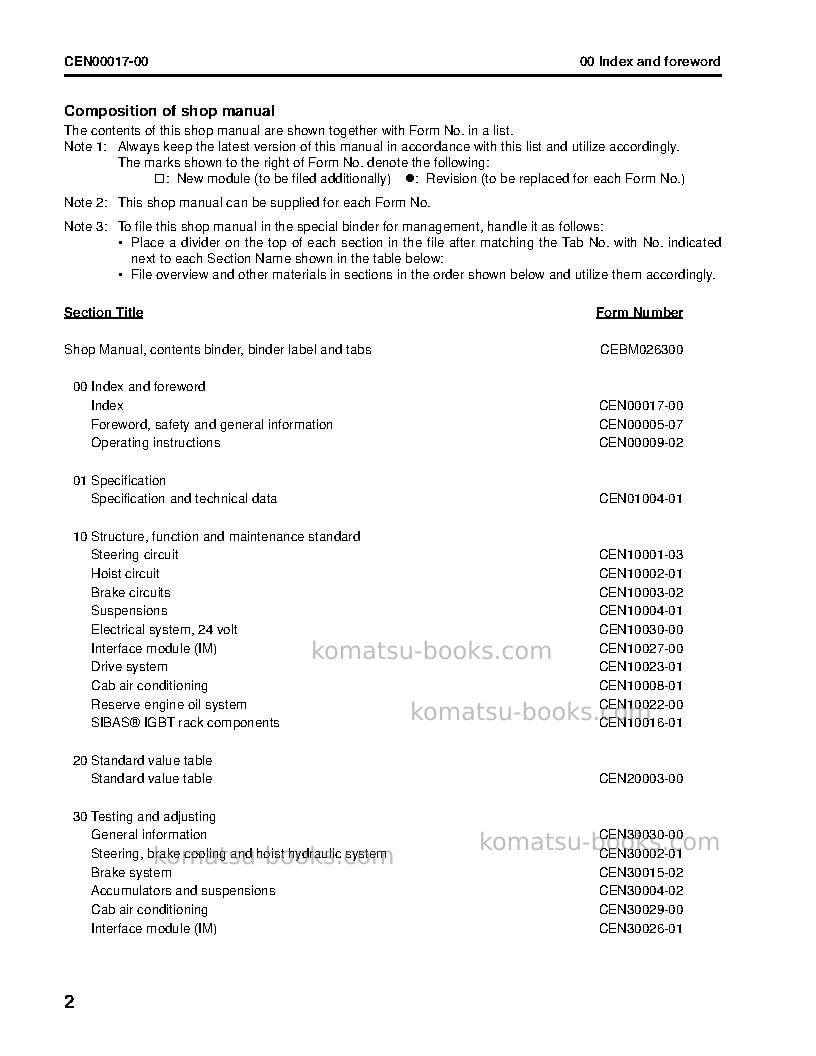 Komatsu 960e-2usa-k Repair & maintenance cover Page 4
