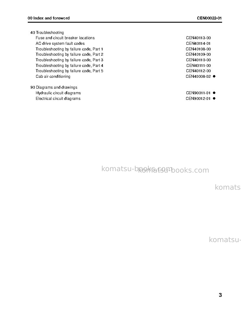 Komatsu 730e-8usa Repair & maintenance cover Page 4
