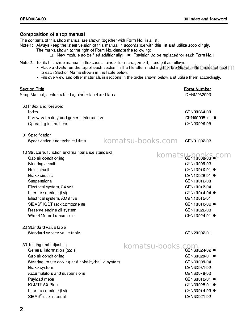 Komatsu 860e-1usa-kt Repair & maintenance cover Page 4